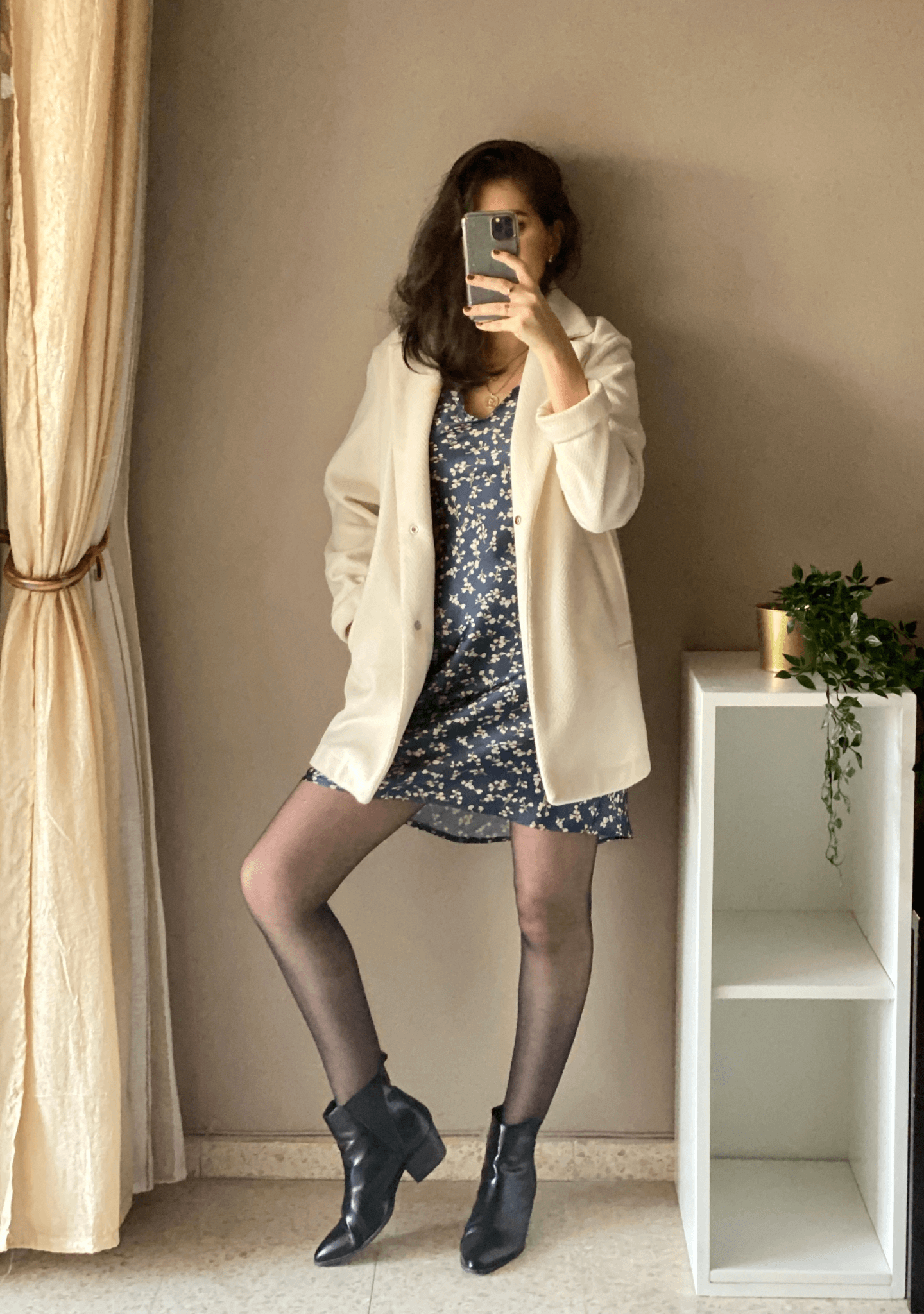Hazell Silk Dress | Midnight Blossom - Anomable