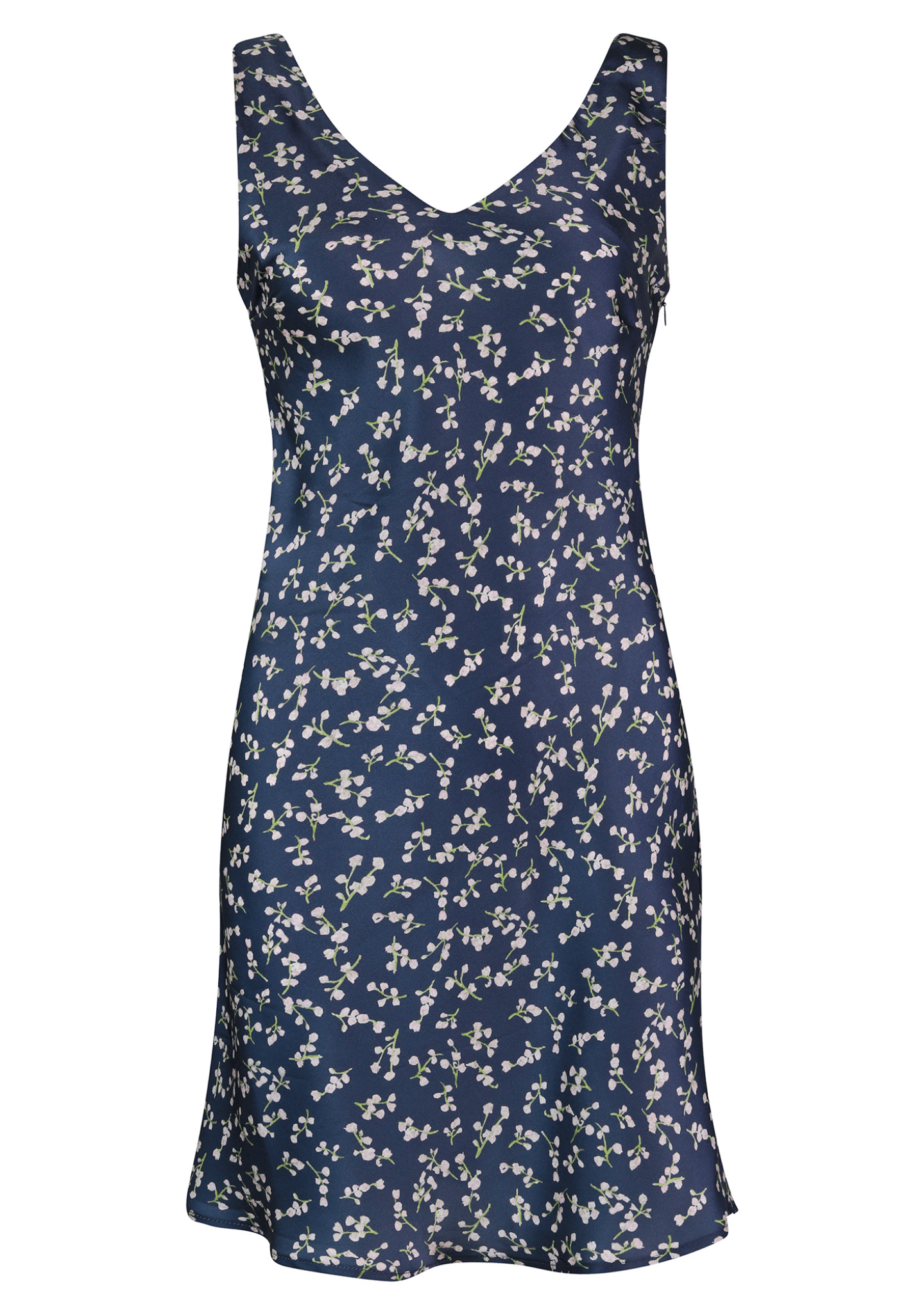 Hazell Silk Dress | Midnight Blossom - Anomable