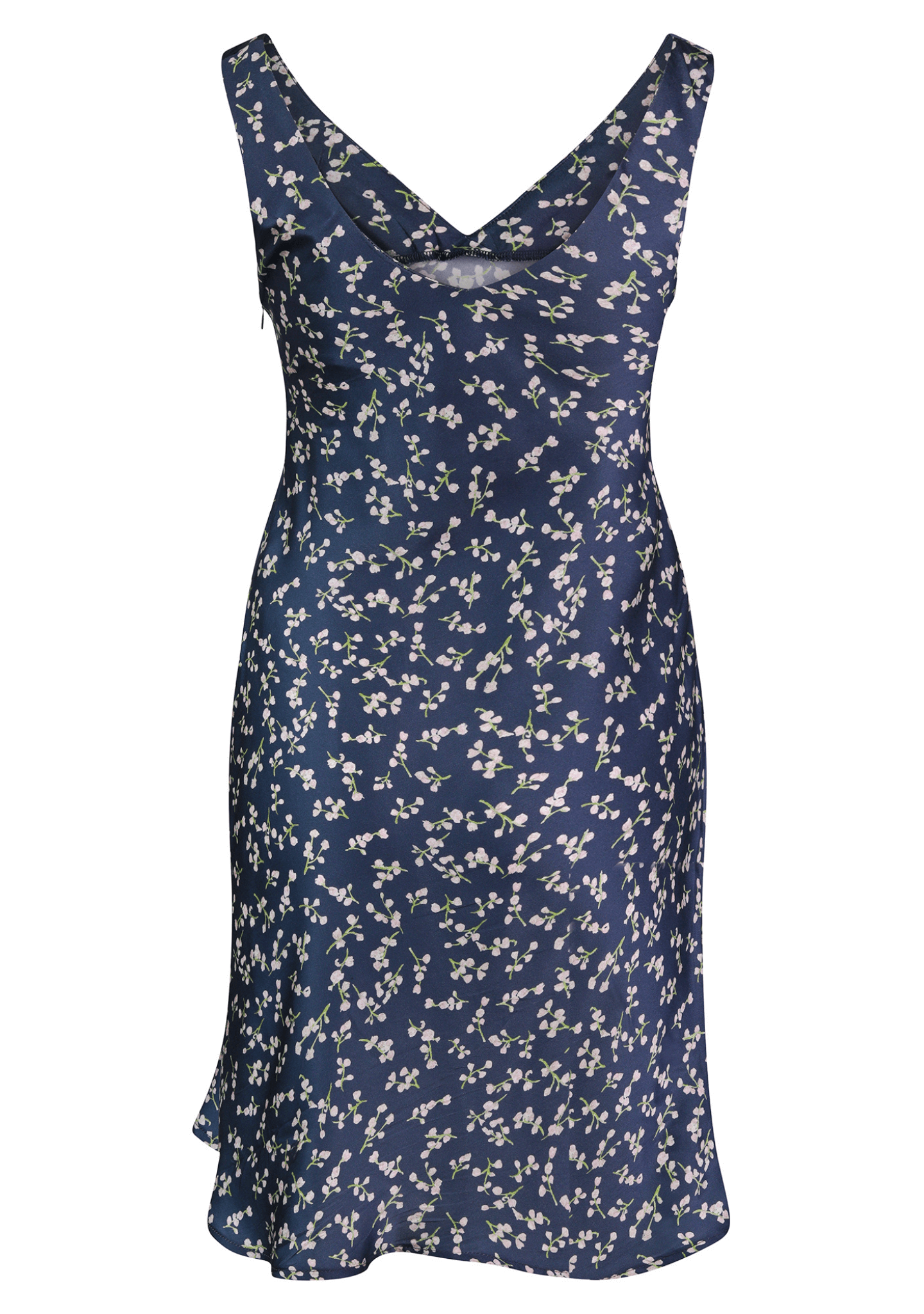 Hazell Silk Dress | Midnight Blossom - Anomable