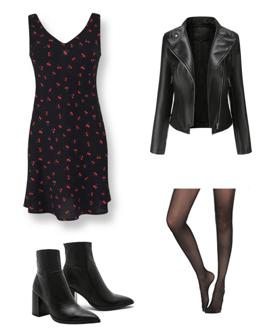 How to Wear a Dress for Transition Weather? Focus on: the Hazel in Cherry Bomb