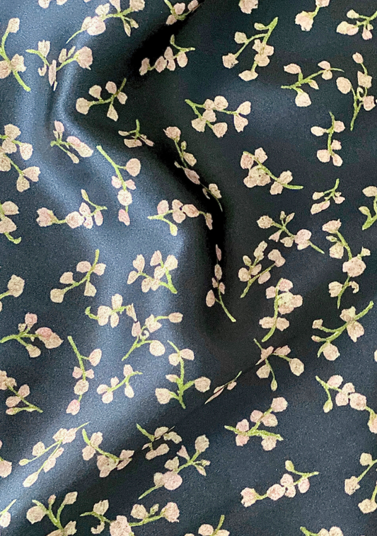 Eloise Silk Top | Midnight Blossom